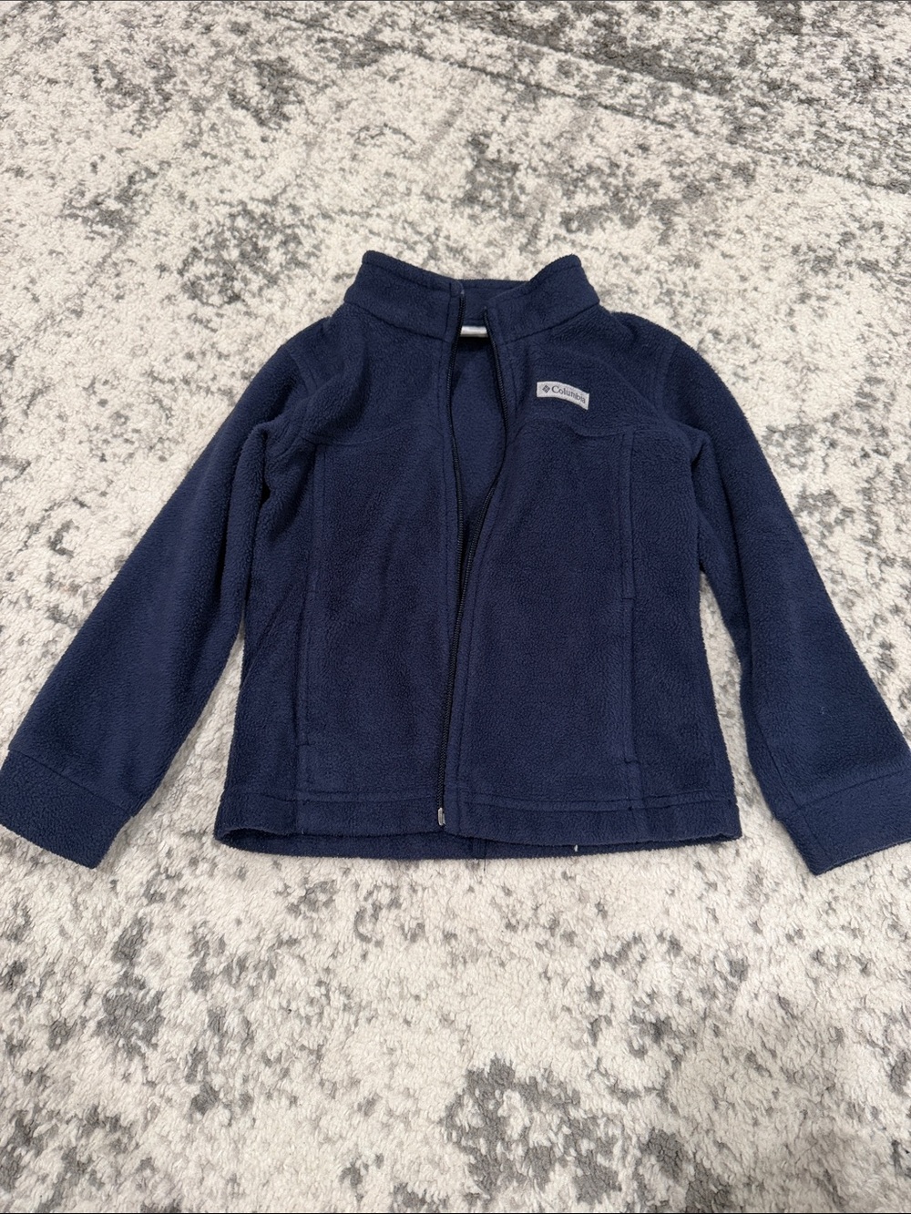 Columbia Navy Kids Full-Zip Fleece Jacket